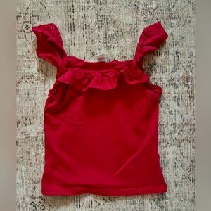 Old Navy Hot Pink Ruffle Tank Top